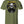Back of Bolt Premium Tee in OD Green showcasing large skull graphic with lightning bolts, crossed rifles, and 