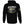 A black hoodie with a graphic design of a skull in a desert helmet on the back, surrounded by desert elements and the Allegiance logo.