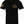 Front of Hunter Tee in black with small hexagonal forest silhouette graphic on the chest and American flag on the sleeve.