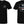 Flat lay of Combat Back Hit Tee in black showing full front and back design with patriotic sleeve detail