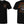 Flat lay of Spade Tee in black showing full front and back design with patriotic sleeve detail